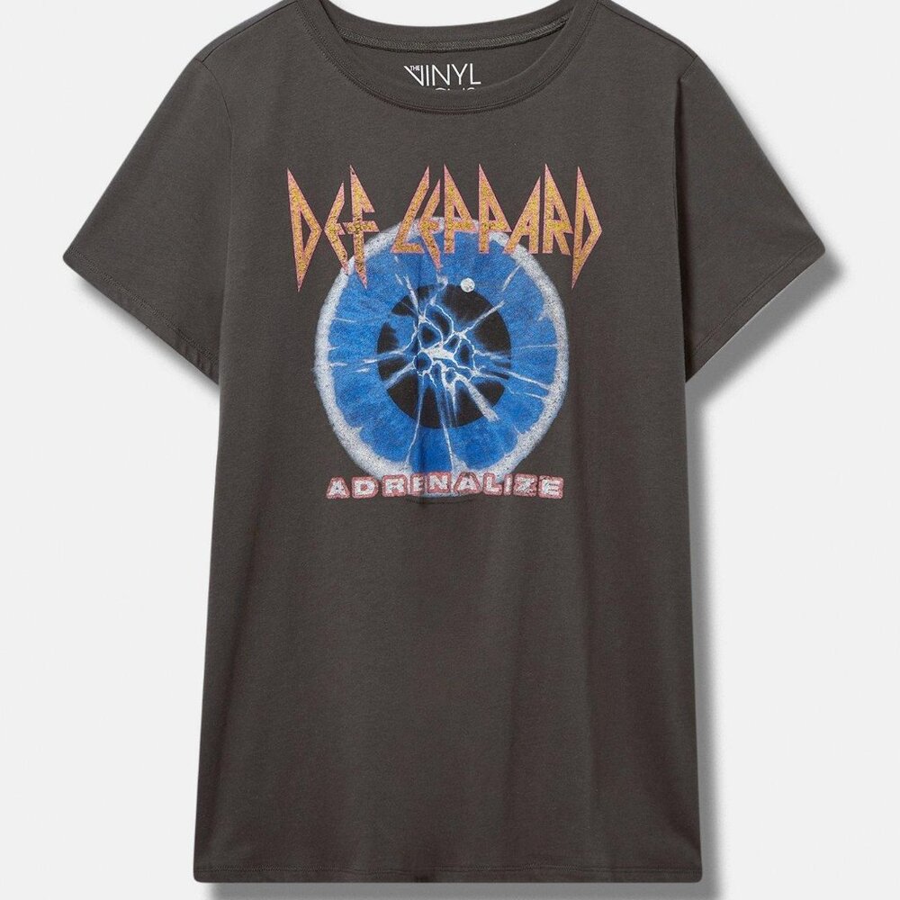 Torrid Def Leppard Adrenalize Classic Fit Cotton Crew Tee sz M/00/10  NWT